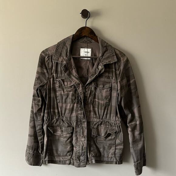 Sonoma Goods For Life Women's Utility Camo Print Jacket Olive Green Size Med P - Picture 1 of 6